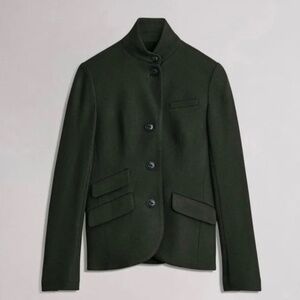 Rag and Bone Army Green Button-Up Blazer